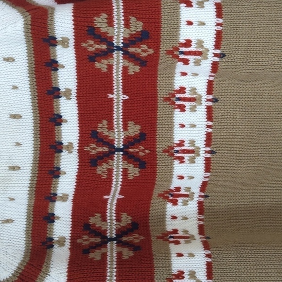 Vintage JCPENNEY Mock Neck Acrylic Sweater Snowflake Print Size Medium - Picture 4 of 5